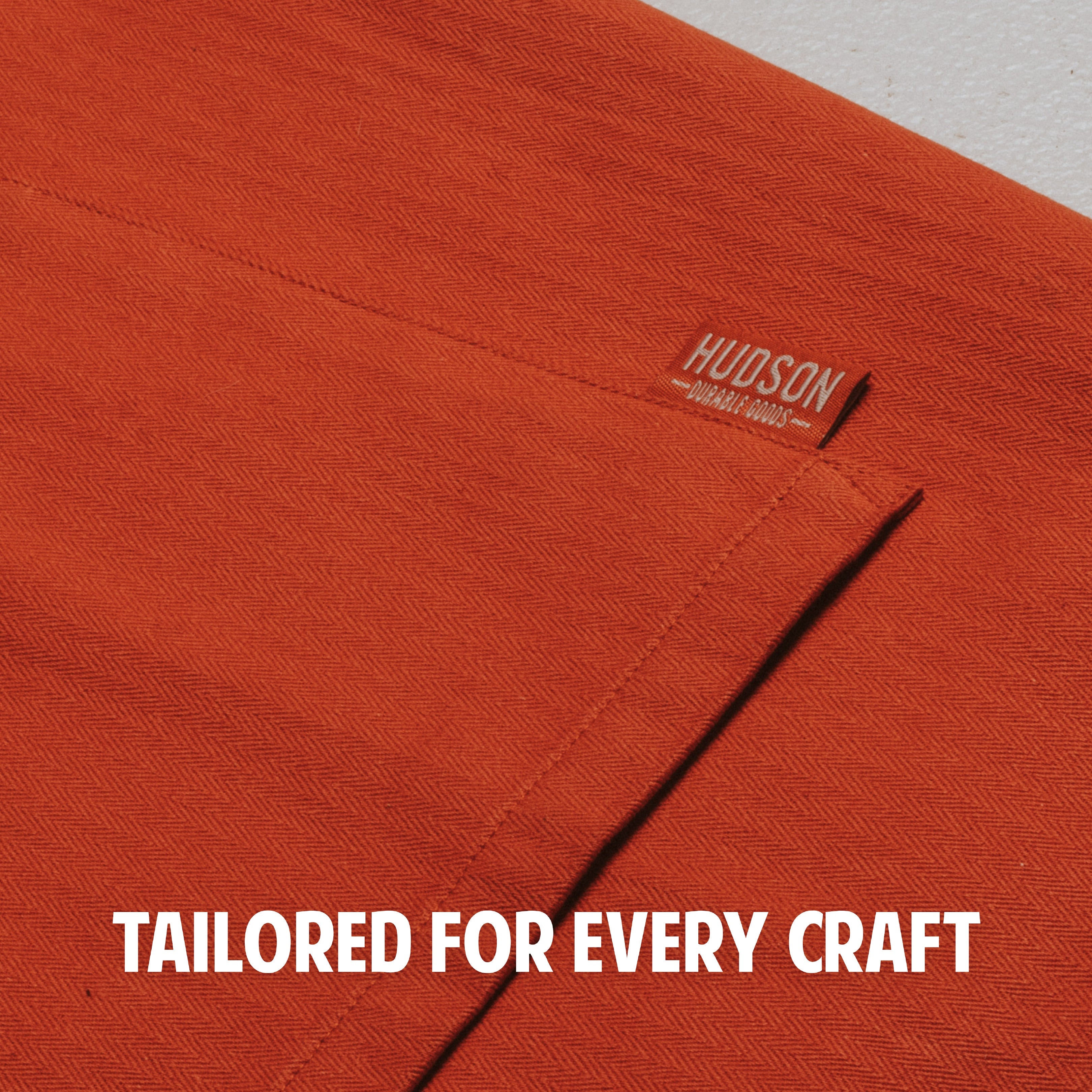 Hudson Durable Goods Cross Back Smock Apron for Women in Terracotta