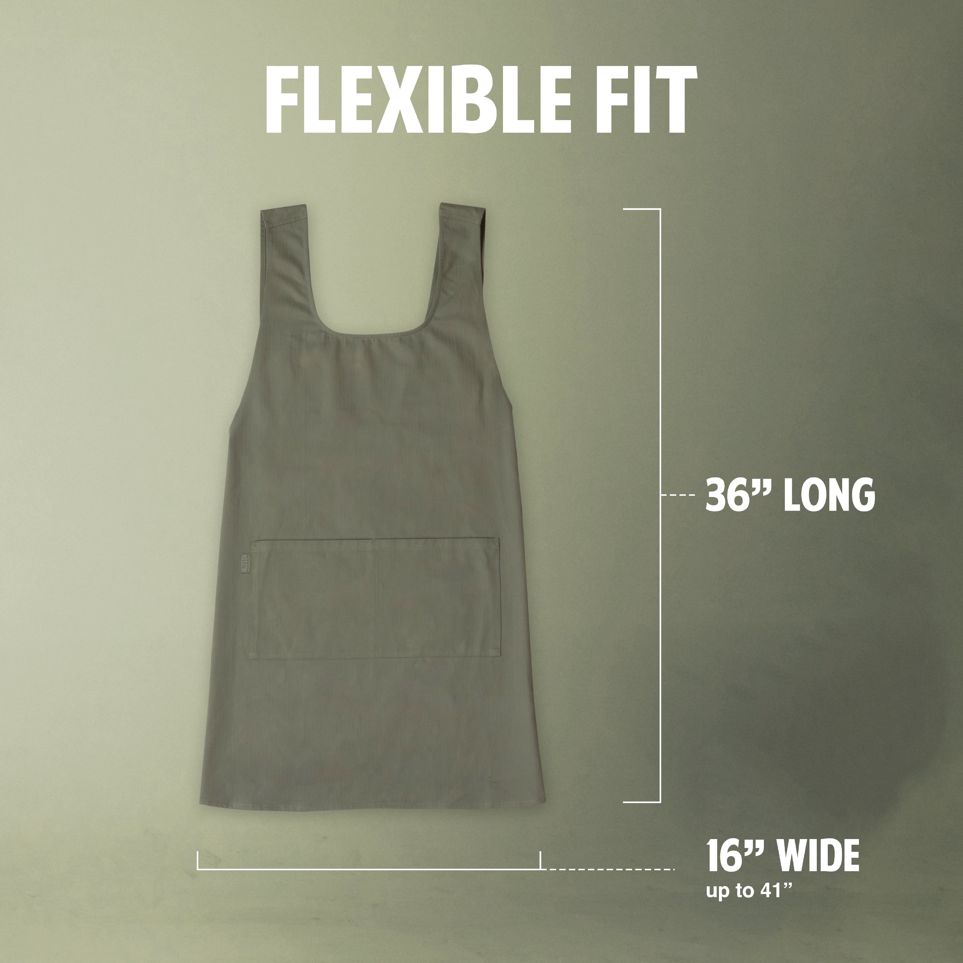 Hudson Durable Goods Cross Back Smock Apron for Women in Sage