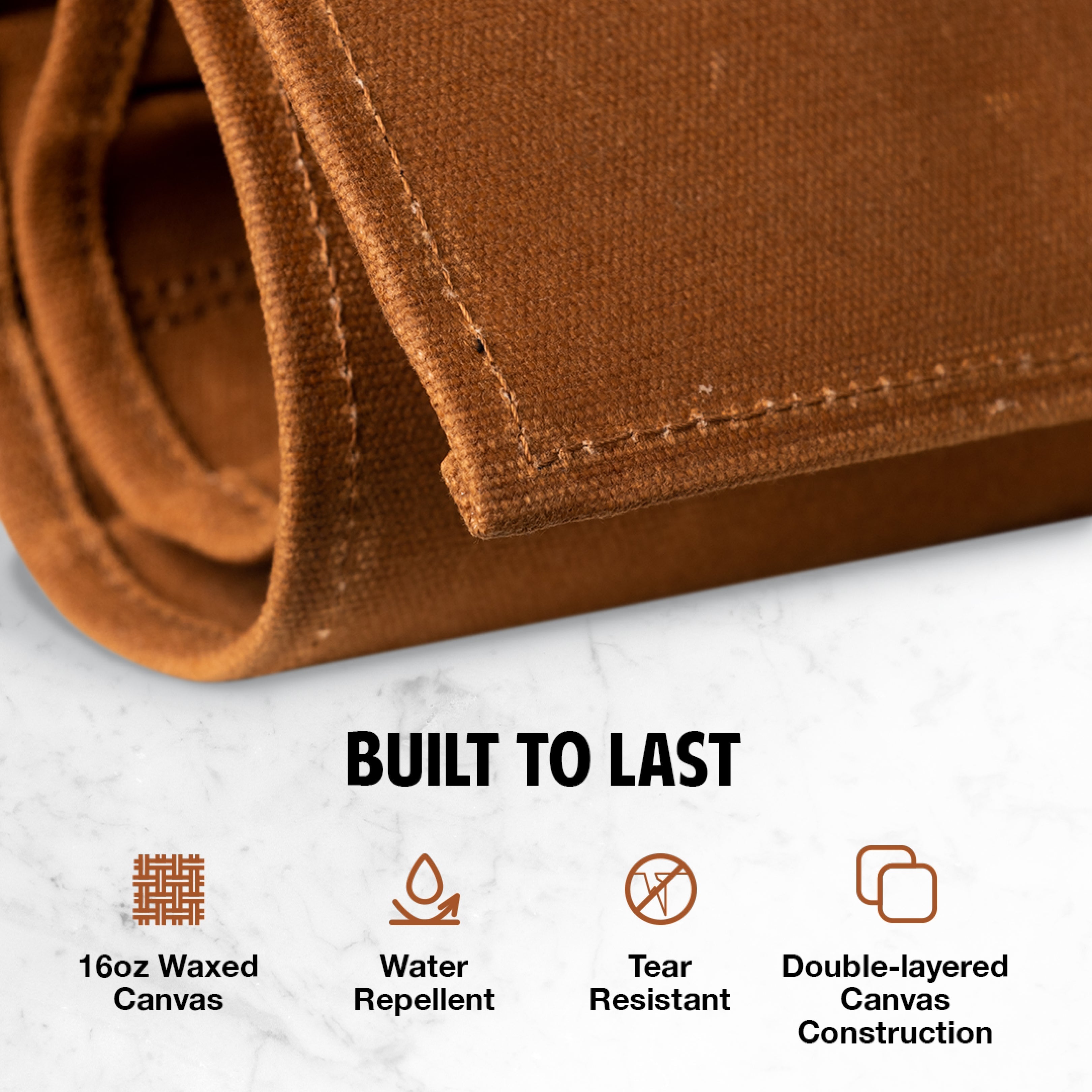 Hudson Durable Goods Premium Waxed Canvas Knife Roll (Tan)