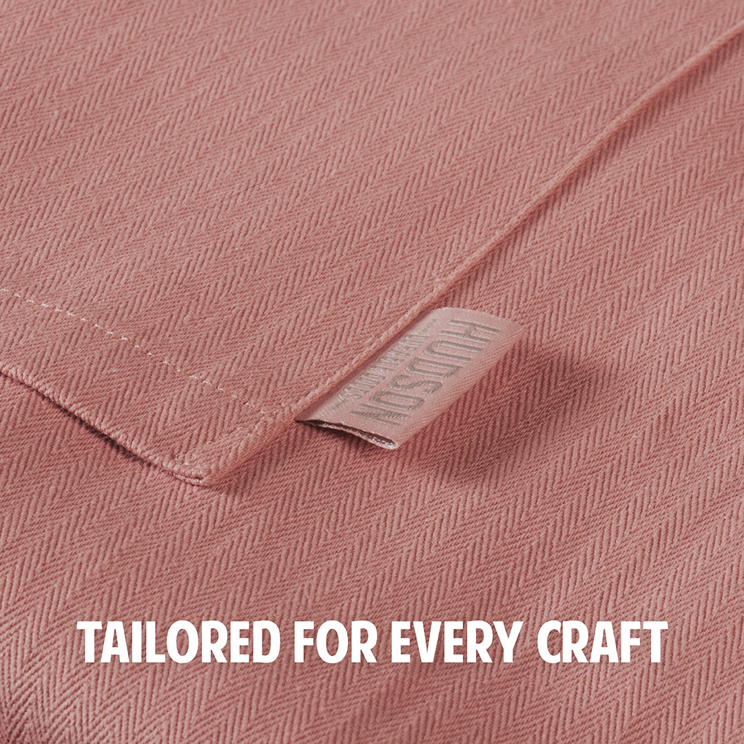 Hudson Durable Goods Cross Back Smock Apron for Women in Rose