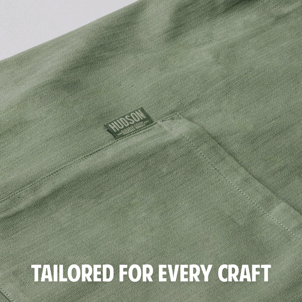 Hudson Durable Goods Smock Cross Back Apron for Women in Eucalyptus