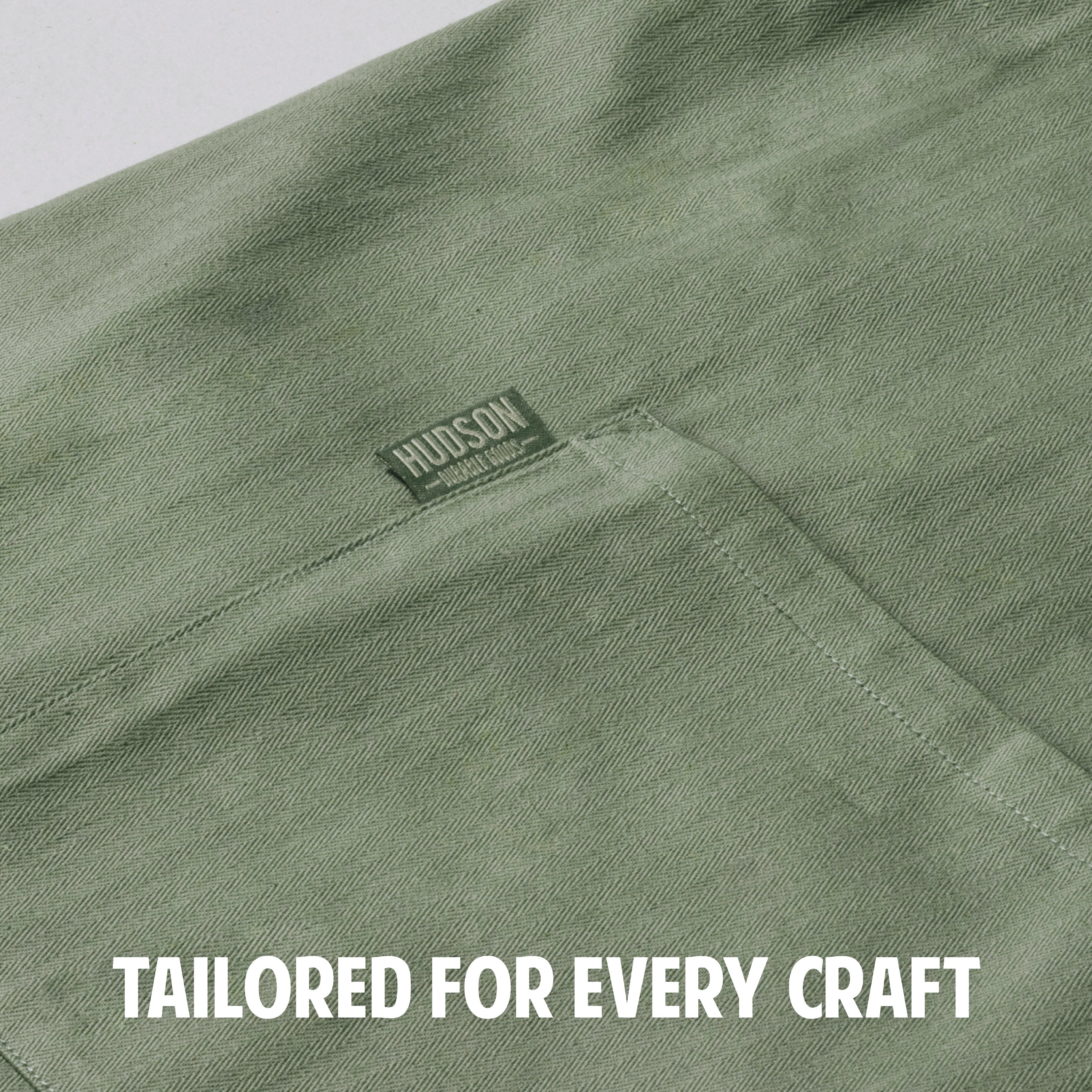 Hudson Durable Goods Smock Cross Back Apron for Women in Eucalyptus