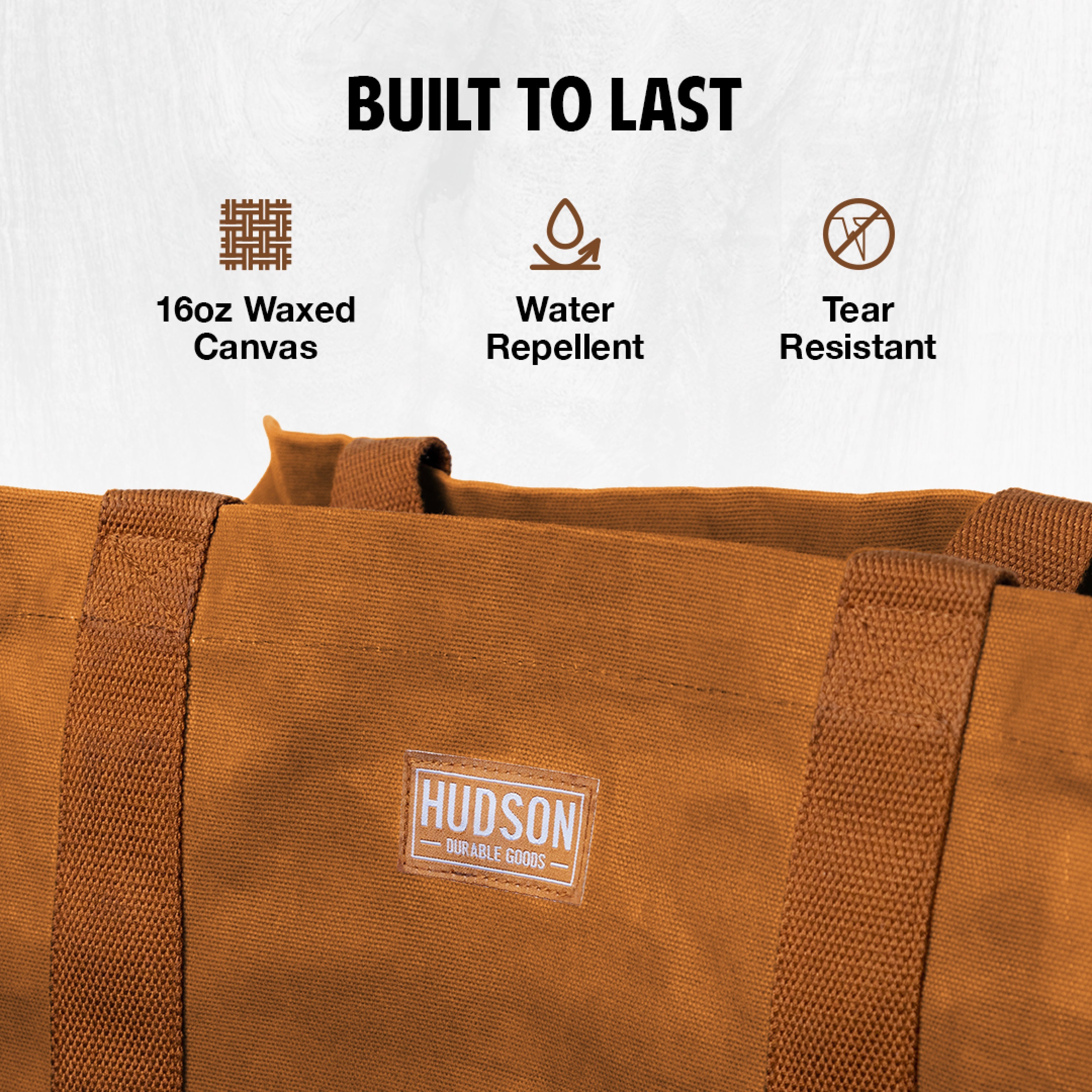 Hudson Durable Goods Waxed Canvas Firewood Tote