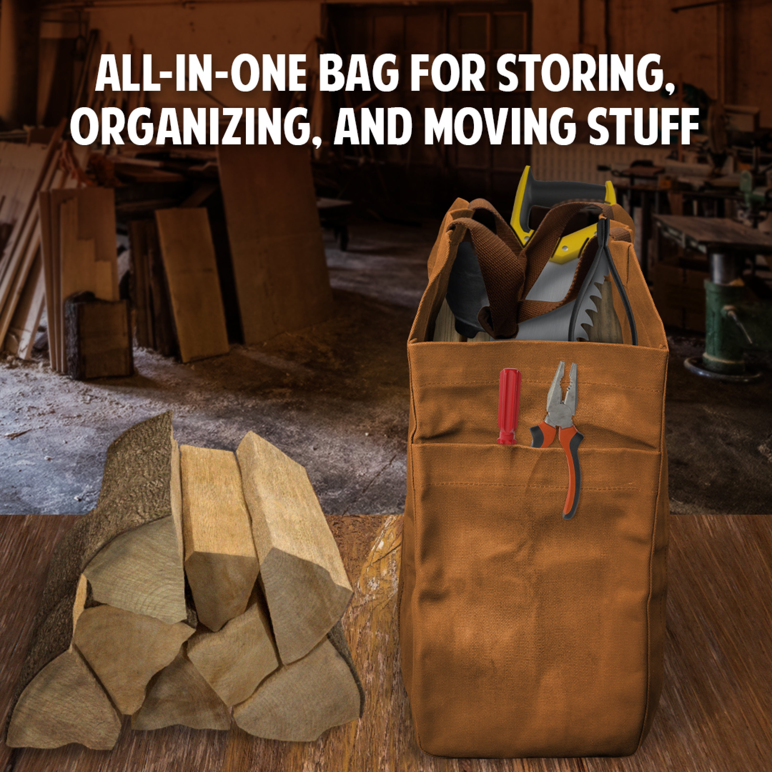 Hudson Durable Goods Waxed Canvas Firewood Tote