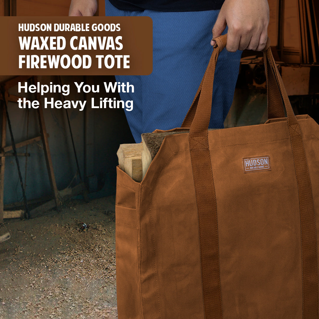 Hudson Durable Goods Waxed Canvas Firewood Tote