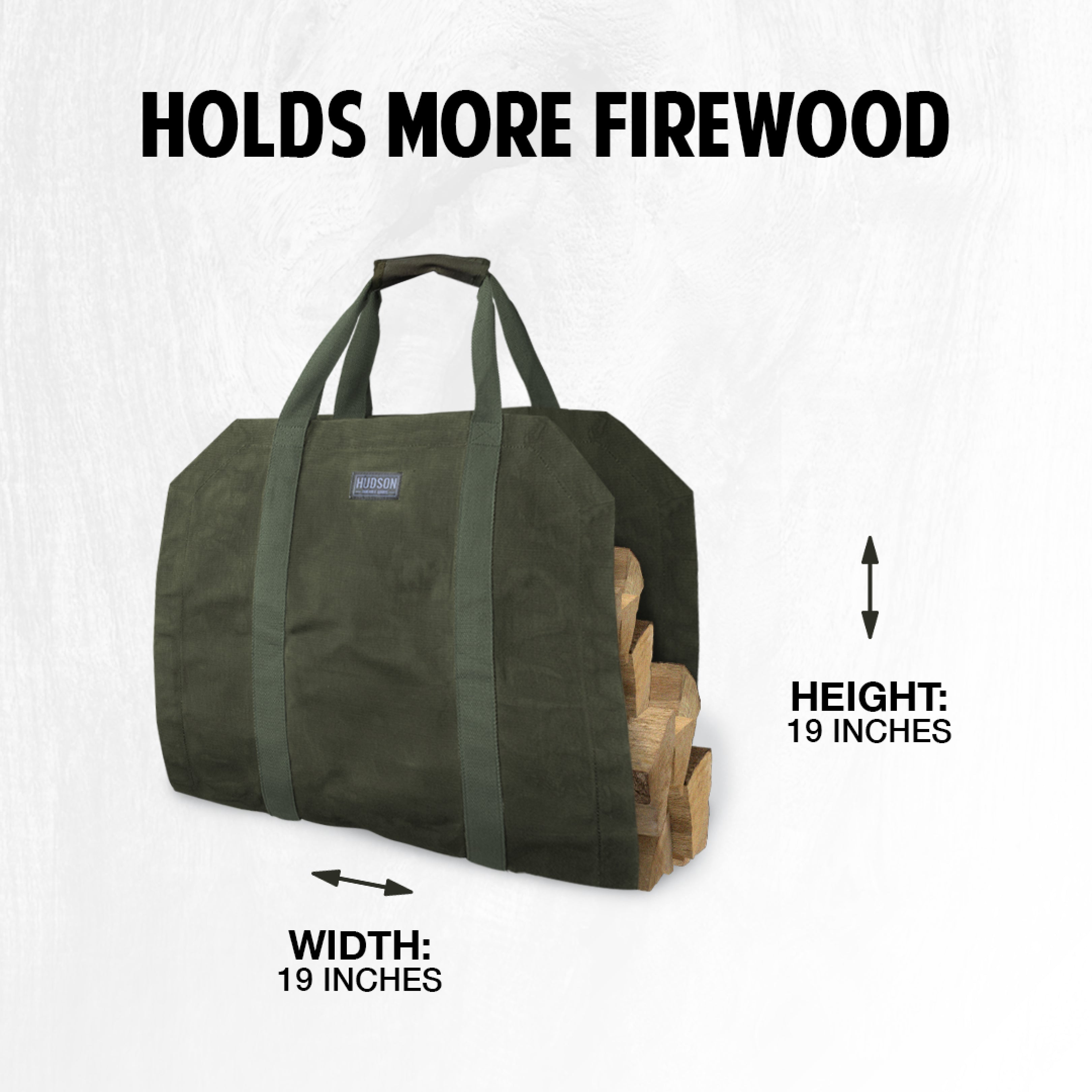 Hudson Durable Goods Waxed Canvas Log Carrier
