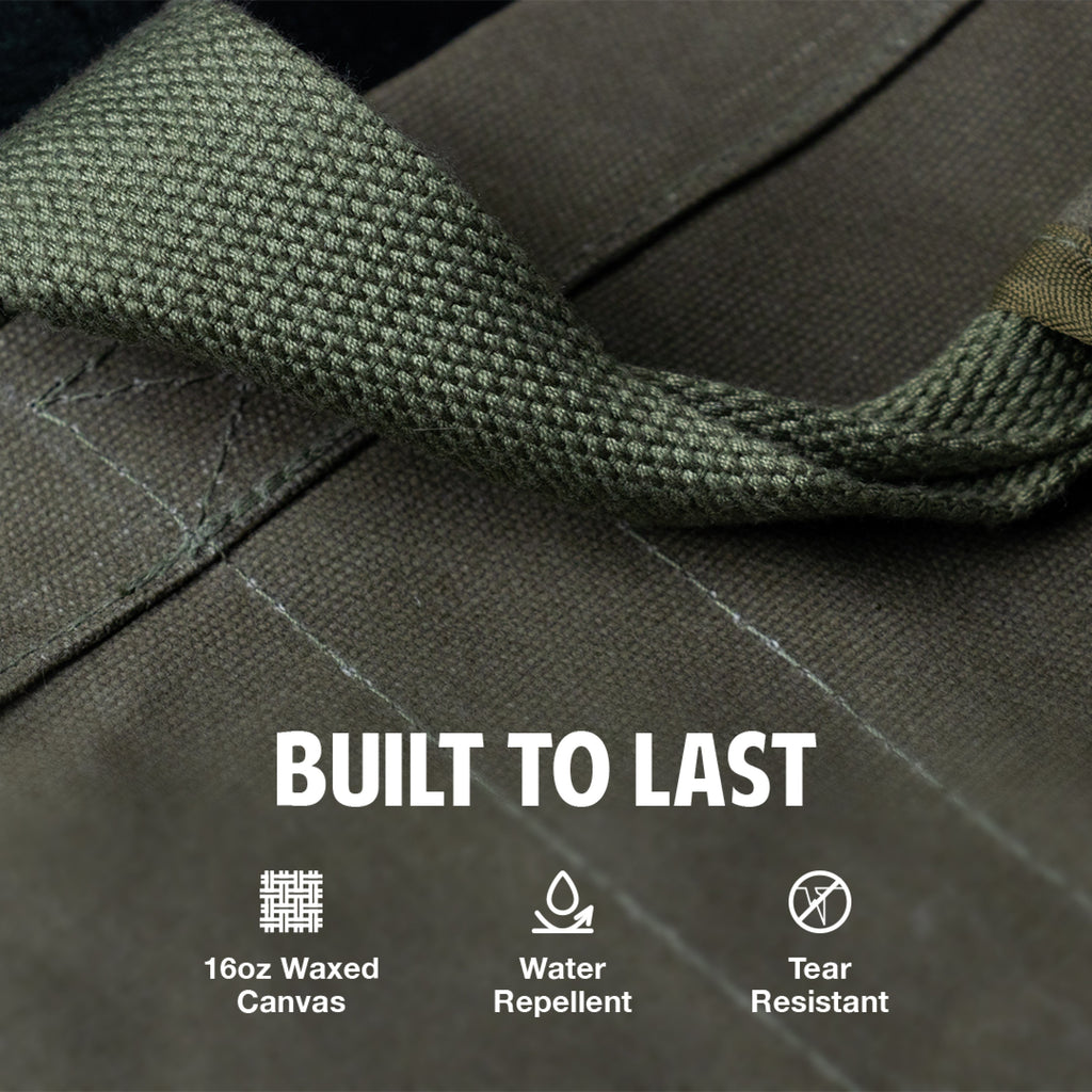Hudson Durable Goods Waxed Canvas Log Carrier