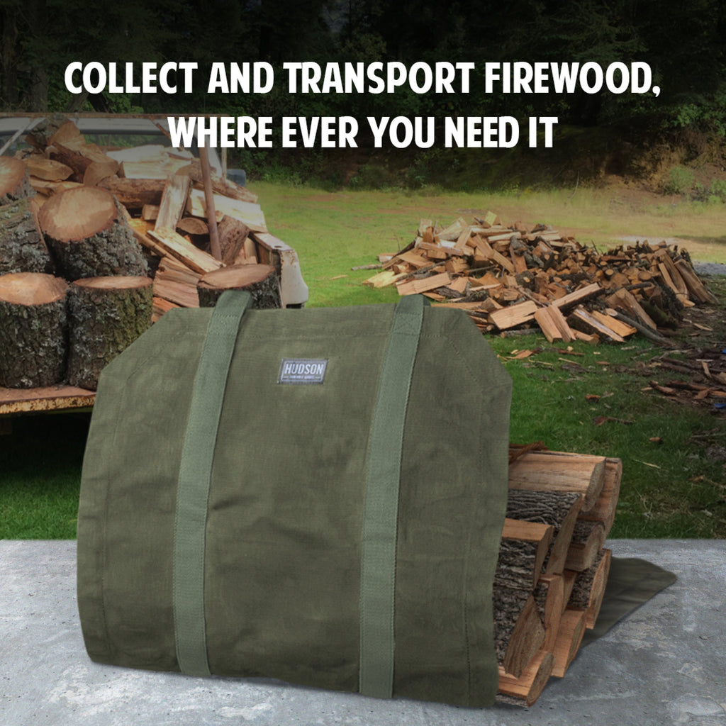 Hudson Durable Goods Waxed Canvas Log Carrier