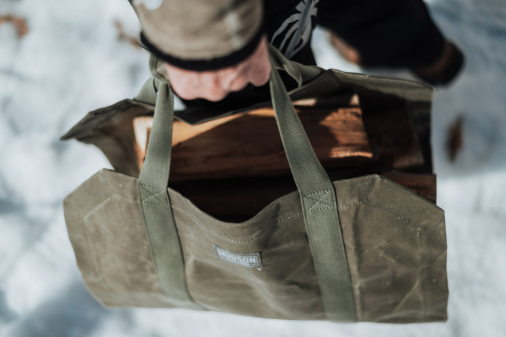 Hudson Durable Goods Waxed Canvas Log Carrier