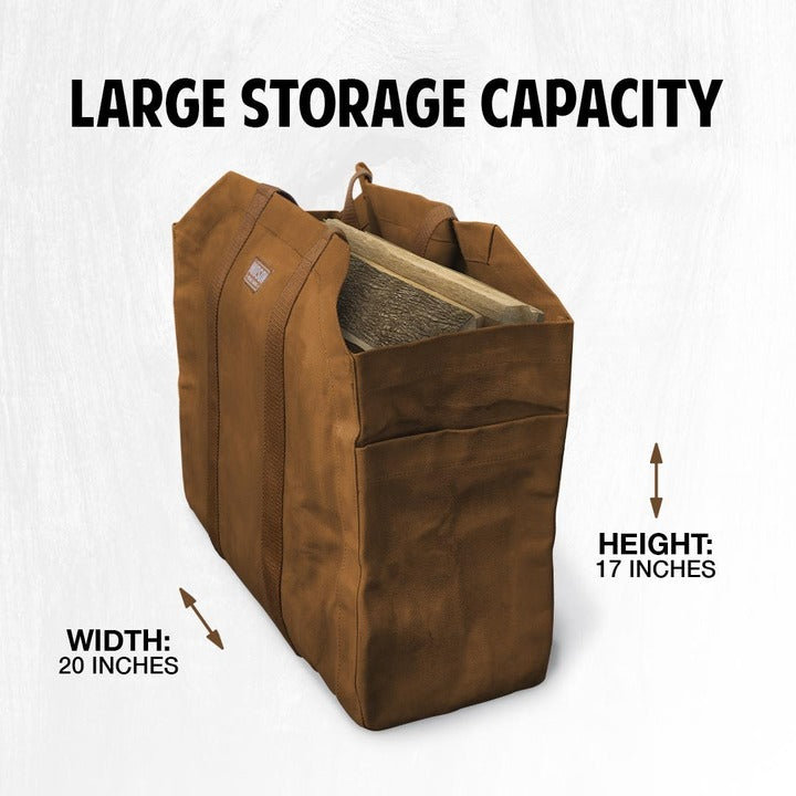 Hudson Durable Goods Waxed Canvas Firewood Tote