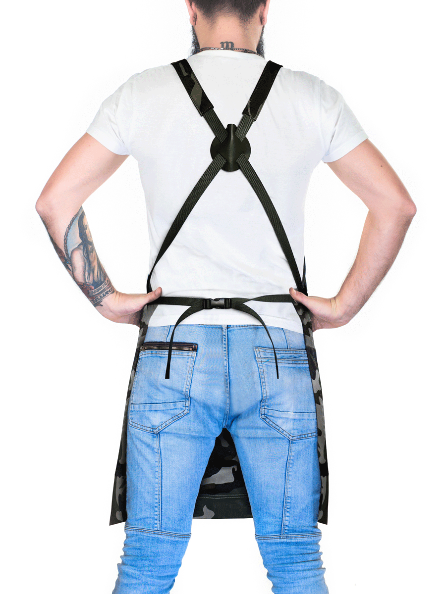Professional Grade Apron for Kitchen, Grill, and BBQ (Camouflage) - HDG806A
