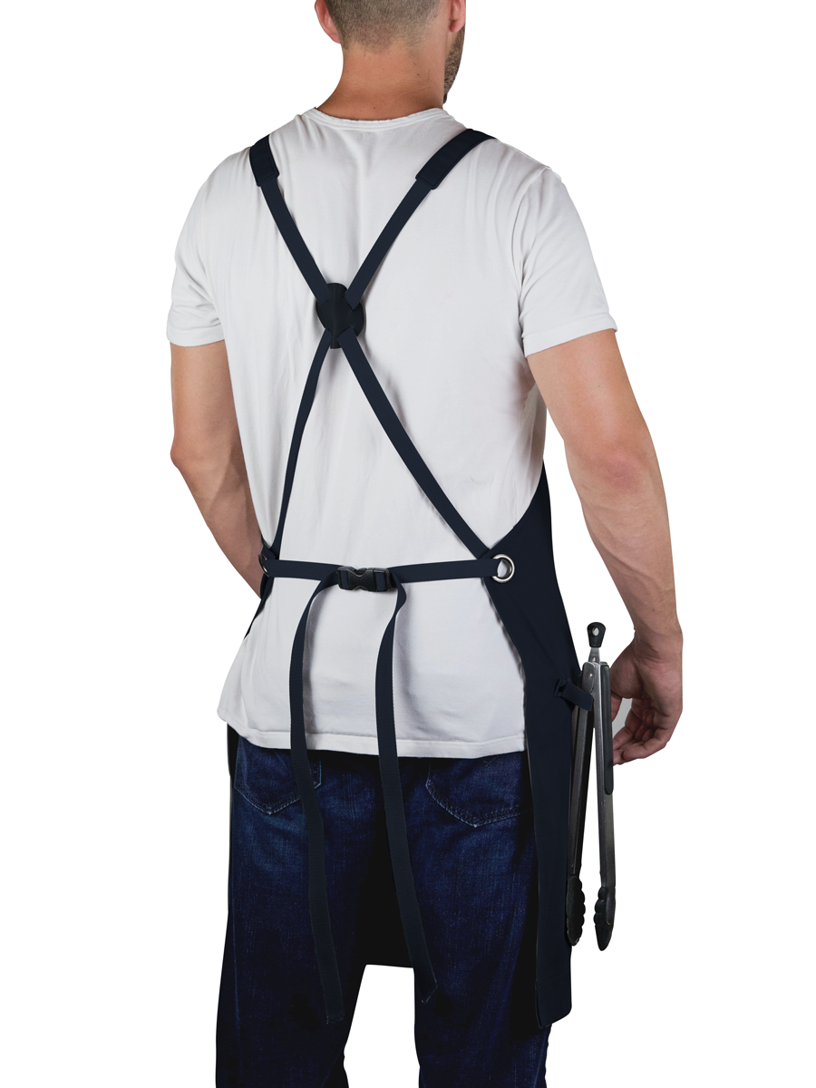 Professional Grade Apron for Kitchen, Grill, and BBQ (Navy) - HDG805N