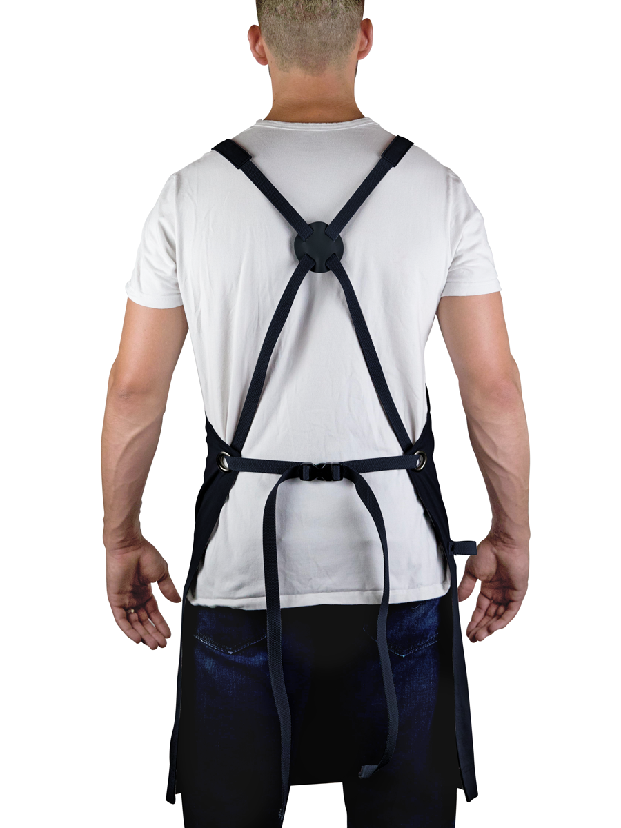 Professional Grade Apron for Kitchen, Grill, and BBQ (Navy) - HDG805N
