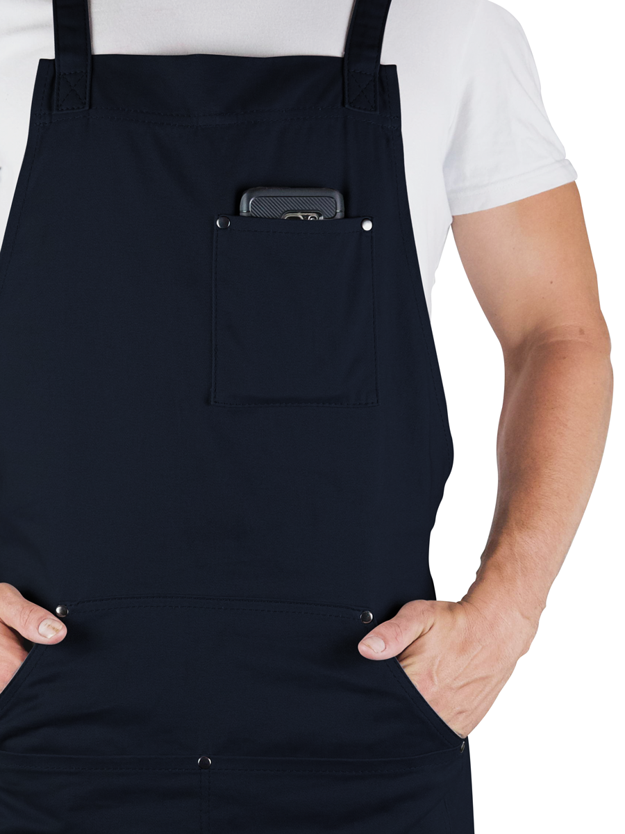 Professional Grade Apron for Kitchen, Grill, and BBQ (Navy) - HDG805N