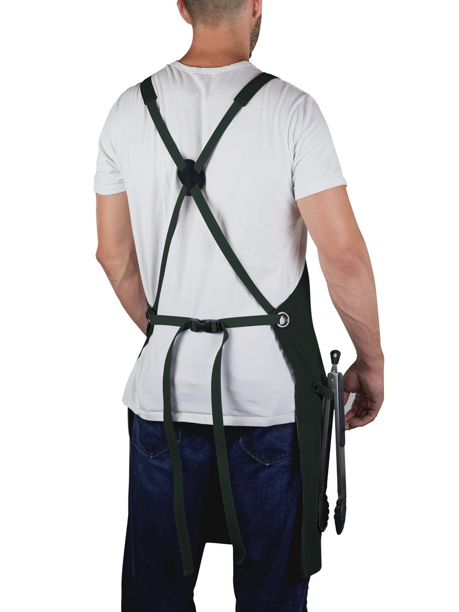 Professional Grade Apron for Kitchen, Grill, and BBQ (Green) - HDG805GR