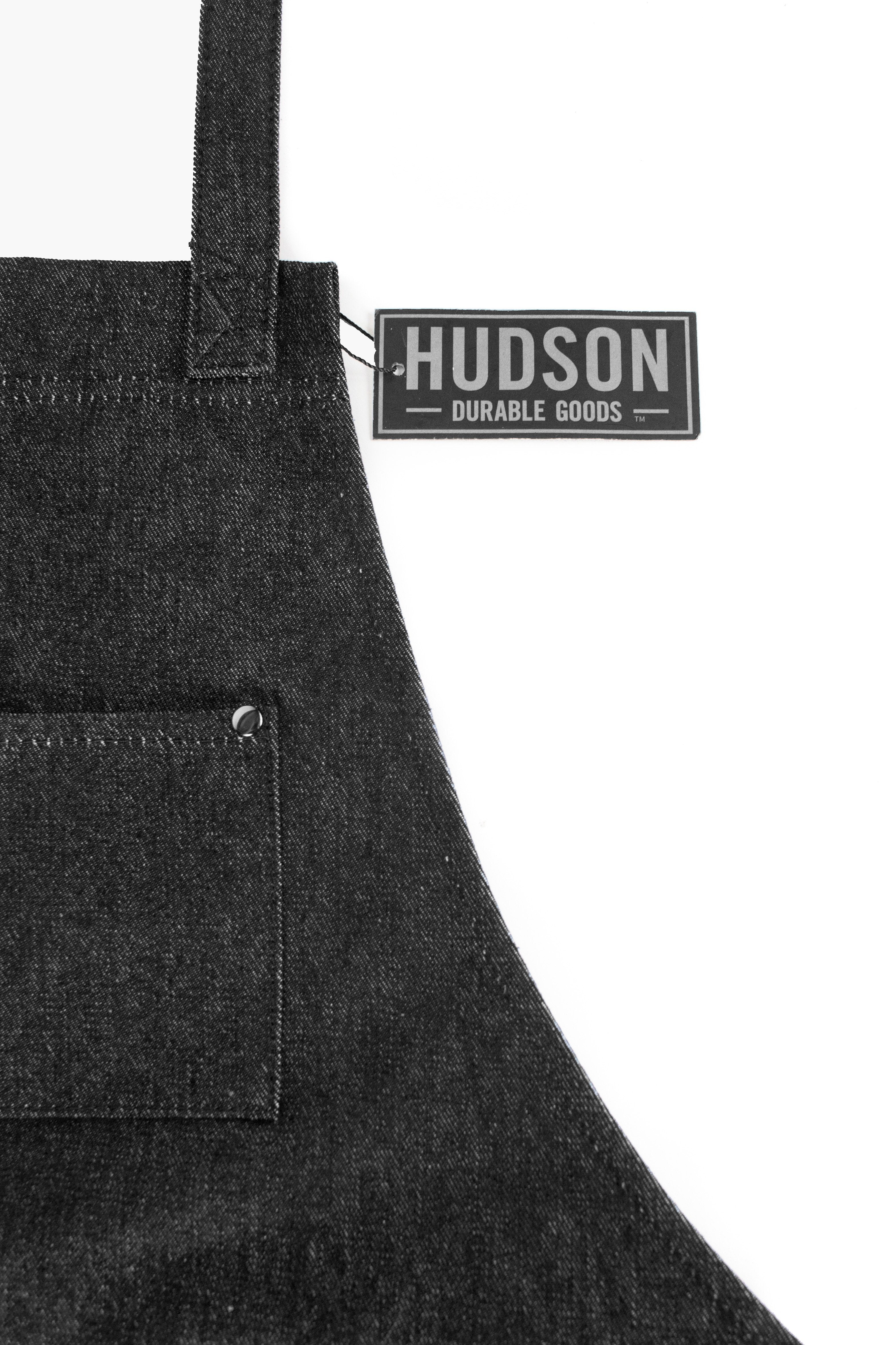 Denim Apron for Kitchen, Grill, and BBQ (Black Denim) - HDG805BD