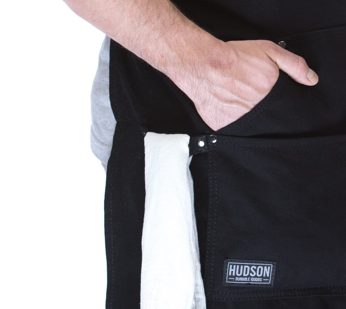 Professional Grade Apron for Kitchen, Grill, and BBQ (Black) - HDG805
