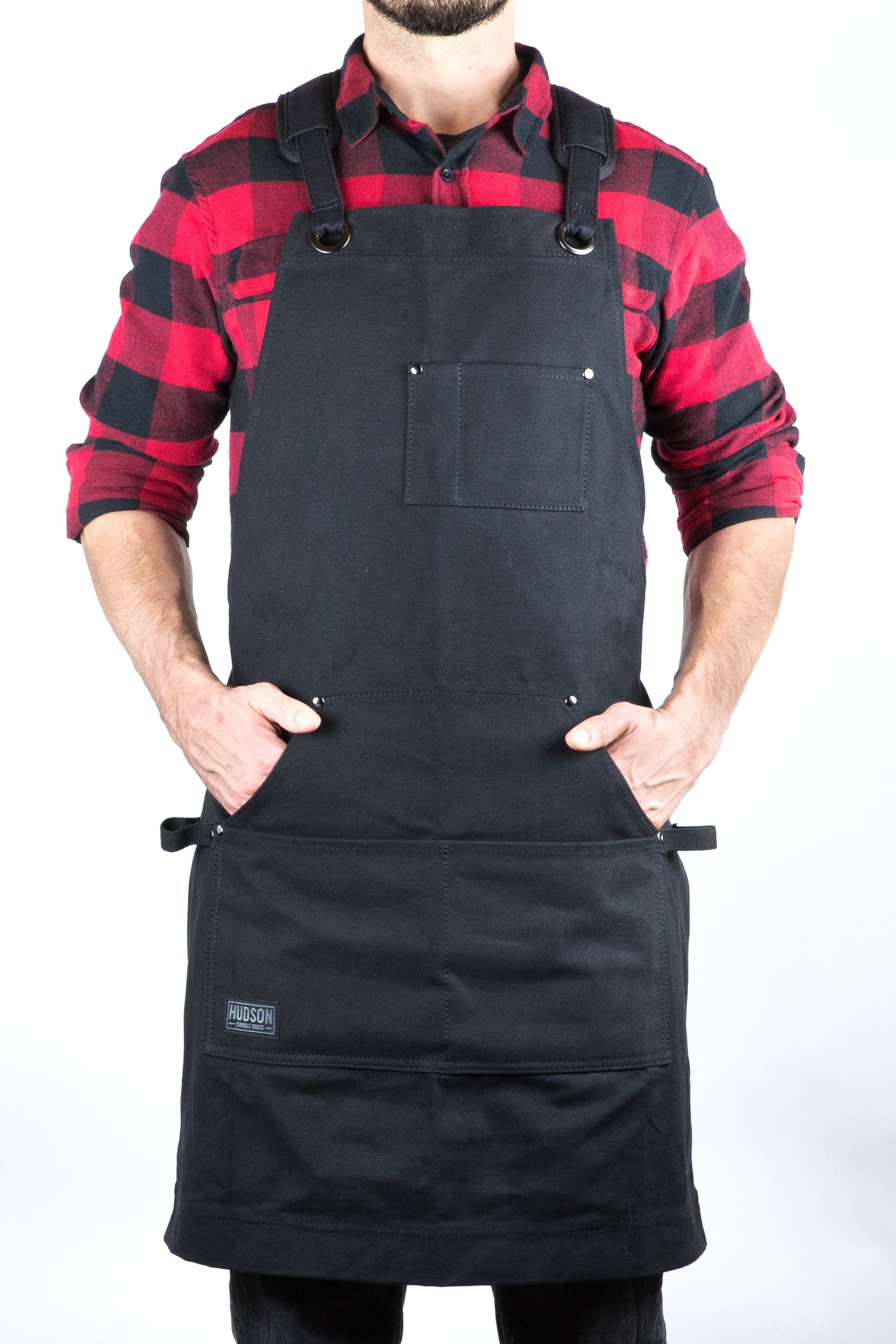 Heavy Duty 16 oz Waxed Canvas Shop Apron - DELUXE EDITION - HDG901D