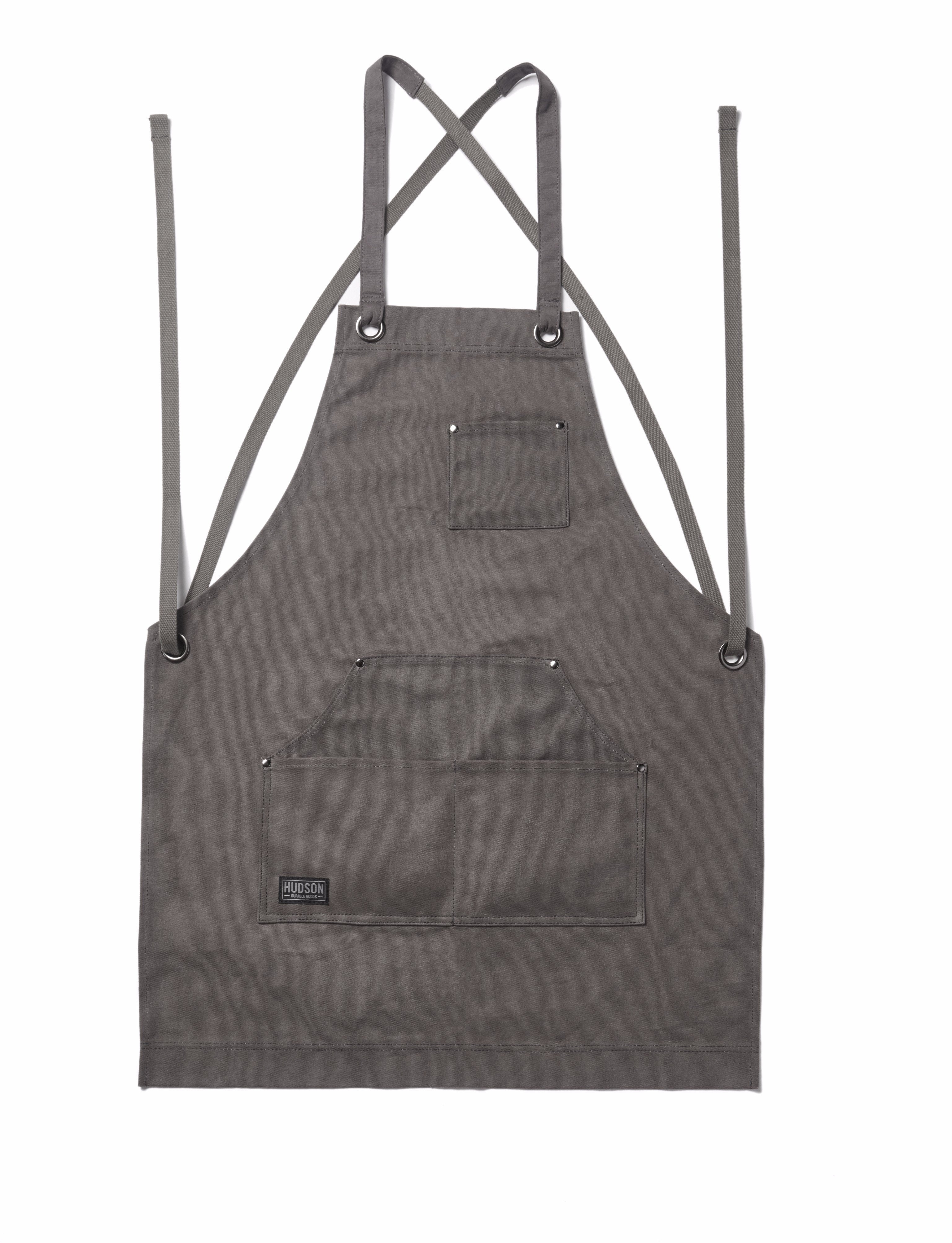 Heavy Duty 16 oz Waxed Canvas Work Apron (Grey) - HDG901G